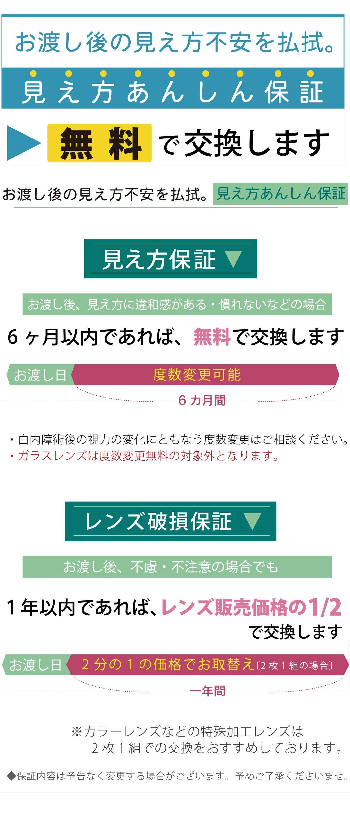 メガネーゼ保証