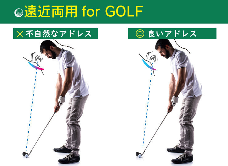 ゴルフ用の遠近両用レンズの取り扱い紹介